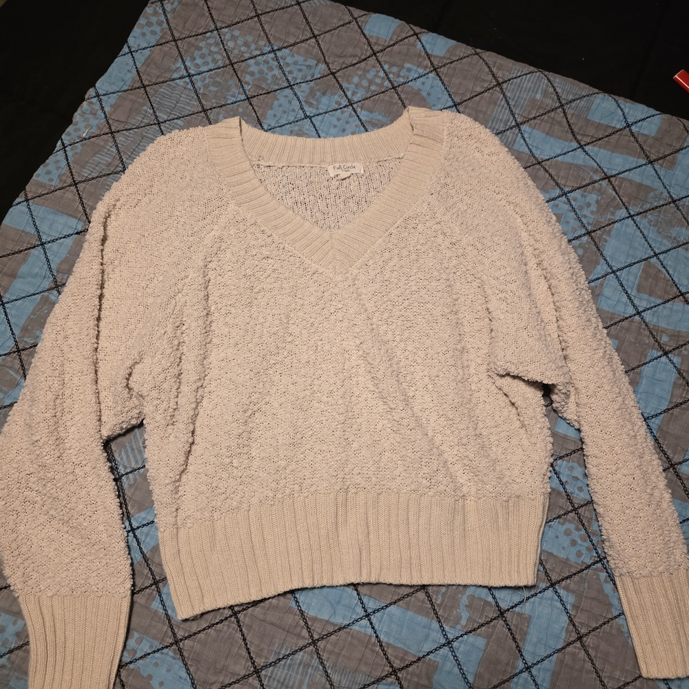 Cozy Beige V-Neck Sweater